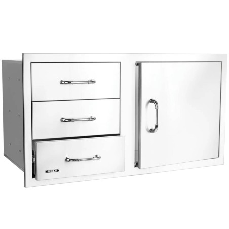 CASSETTO TRIPLO E SPORTELLO COMBO 100 CM BULL REVEAL