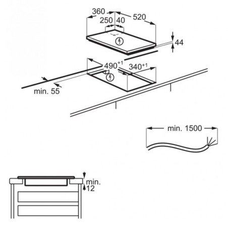 AEG PIANO COTTURA INDUZIONE DA INCASSO UNA ZONA