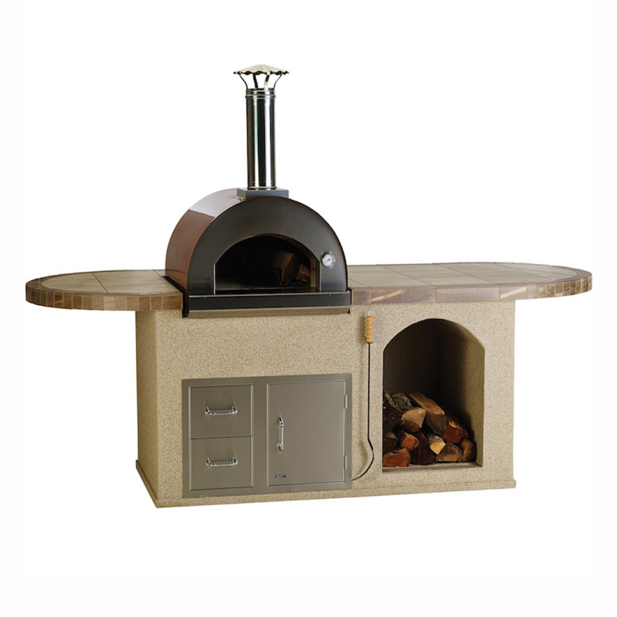 CUCINA DA ESTERNO BULL PIZZA-Q OUTDOOR KITCHEN ISLAND IN STUCCO CUCINA DA ESTERNO BULL PIZZA-Q OUTDOOR KITCHEN ISLAND IN STUCCO