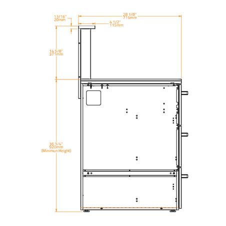 SCHIENALE SUPERIORE BIANCO PERLA PER MODULO CT 90 / A GIORNO / LAVELLO NZ | Il Mondo del Barbecue