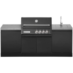 CUCINA DA ESTERNO GRANDPRO CROSSRAY BLACK 215 CON LAVELLO