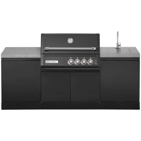 CUCINA DA ESTERNO GRANDPRO CROSSRAY BLACK 215 CON LAVELLO
