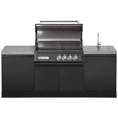 CUCINA DA ESTERNO GRANDPRO CROSSRAY BLACK 215 CON LAVELLO