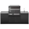 CUCINA DA ESTERNO GRANDPRO CROSSRAY BLACK 215 CON LAVELLO