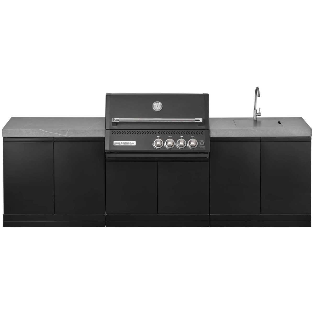 CUCINA DA ESTERNO GRANDPRO CROSSRAY BLACK 272 CON LAVELLO