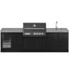 CUCINA DA ESTERNO GRANDPRO CROSSRAY BLACK 272 CON LAVELLO E FRIGORIFERO