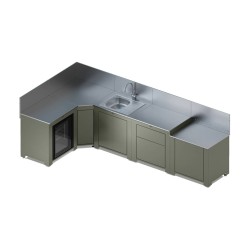 CUCINA ENO COMFORT CON ANGOLO SALVIA