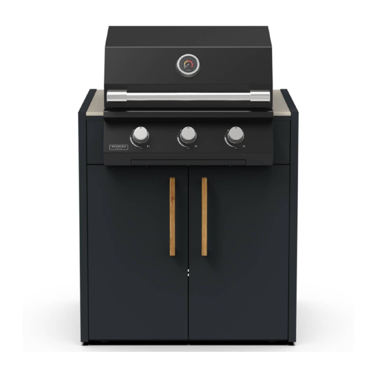 MODULO BARBECUE KC 80 BRABURA ANTRACITE| Il Mondo del Barbecue