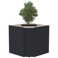 MODULO ANGOLARE PER PIANTA ORNAMENTALE BRABURA CT 90 ANTRACITE | Il Mondo del Barbecue