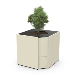 MODULO ANGOLARE PER PIANTA ORNAMENTALE BRABURA CT 90 BIANCO PERLA | Il Mondo del Barbecue