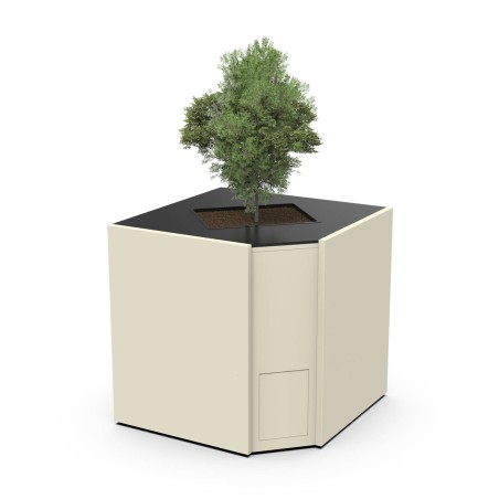 MODULO ANGOLARE PER PIANTA ORNAMENTALE BRABURA CT 90 BIANCO PERLA | Il Mondo del Barbecue