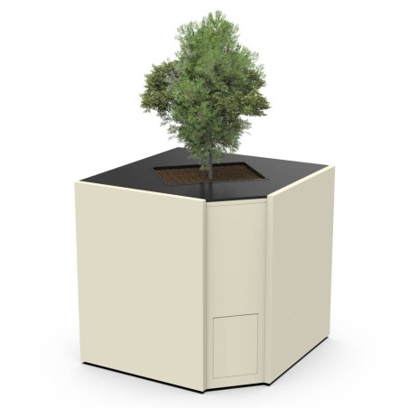 MODULO ANGOLARE PER PIANTA ORNAMENTALE BRABURA CT 90 BIANCO PERLA | Il Mondo del Barbecue