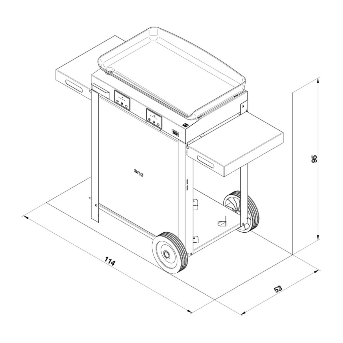 COMBO PLANCHA INITIAL 65 INOX ELETTRICA Eno Piastre in ghisa smaltata | Il Mondo Del Barbecue