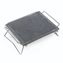 PIETRA OLLARE CON SUPPORTO PIEGHEVOLE 30X40 CM OMPAGRILL | Il Mondo Del Barbecue