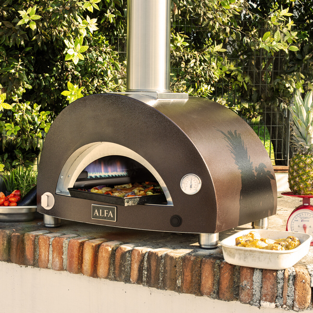 ALFA MODERNO 1 PIZZA FORNO PIZZA A GPL ARDESIA GREY Alfa forni Forni pizza | Il Mondo Del Barbecue