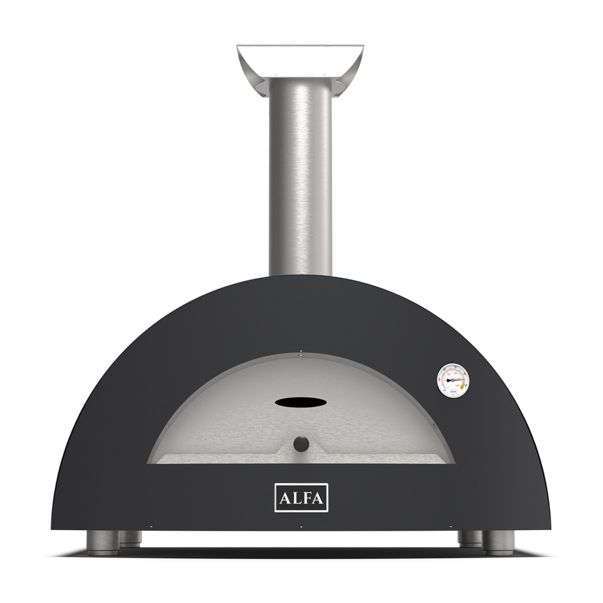 ALFA MODERNO 2 PIZZE FORNO PIZZA A LEGNA ARDESIA GREY Alfa forni Forni pizza | Il Mondo Del Barbecue