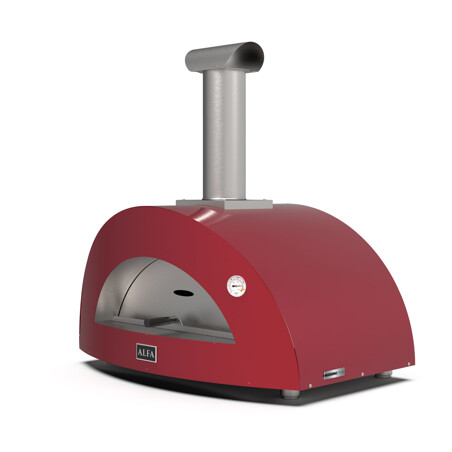 ALFA MODERNO 3 PIZZE FORNO PIZZA A LEGNA ANTIQUE RED Alfa forni Forni pizza | Il Mondo Del Barbecue