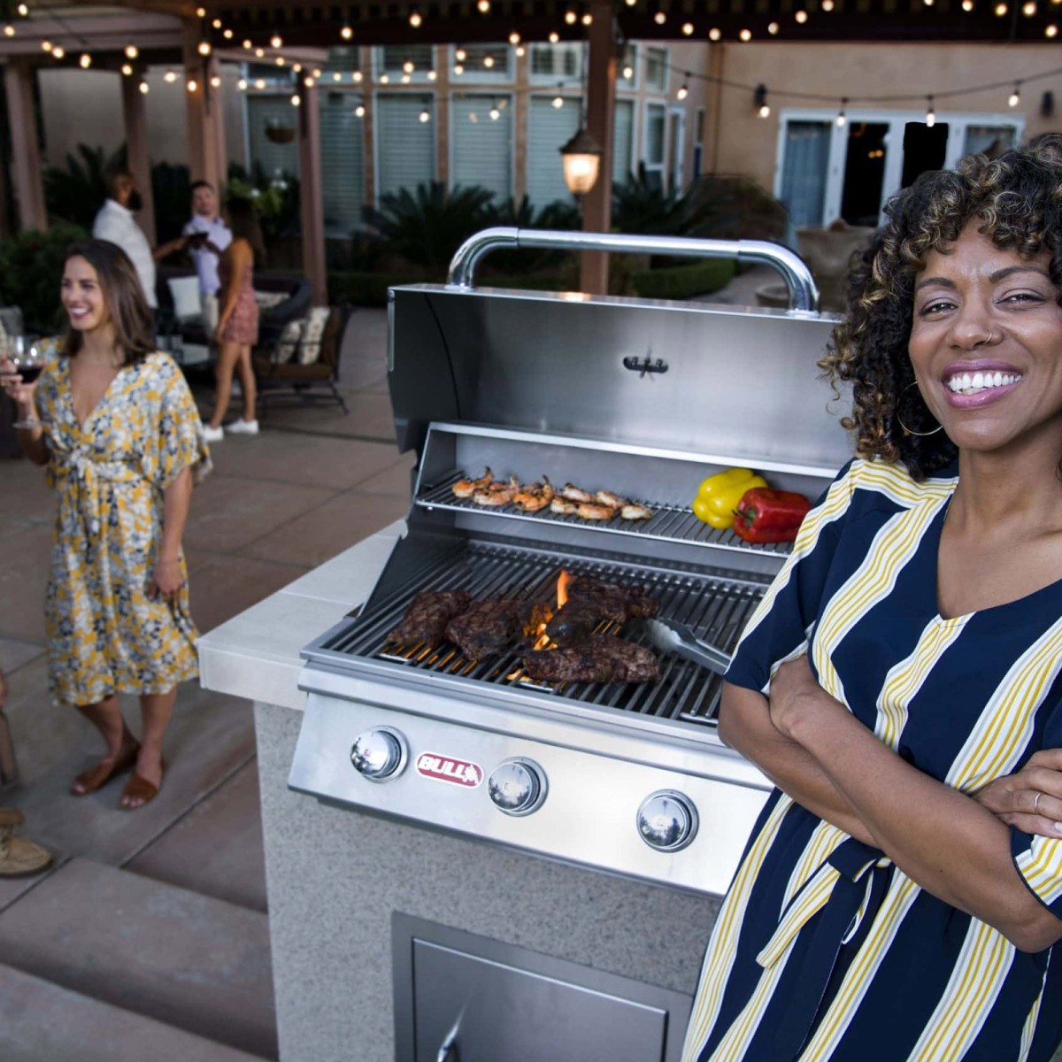 BARBECUE A GAS BULL STEER DA INCASSO / APPOGGIO-GPL