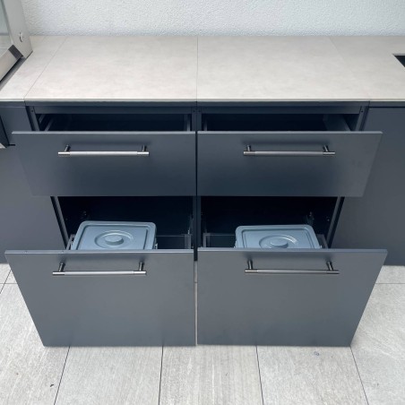 MODULO CASSETTO + PORTARIFIUTI BRABURA CT 60 ANTRACITE | Il Mondo del Barbecue