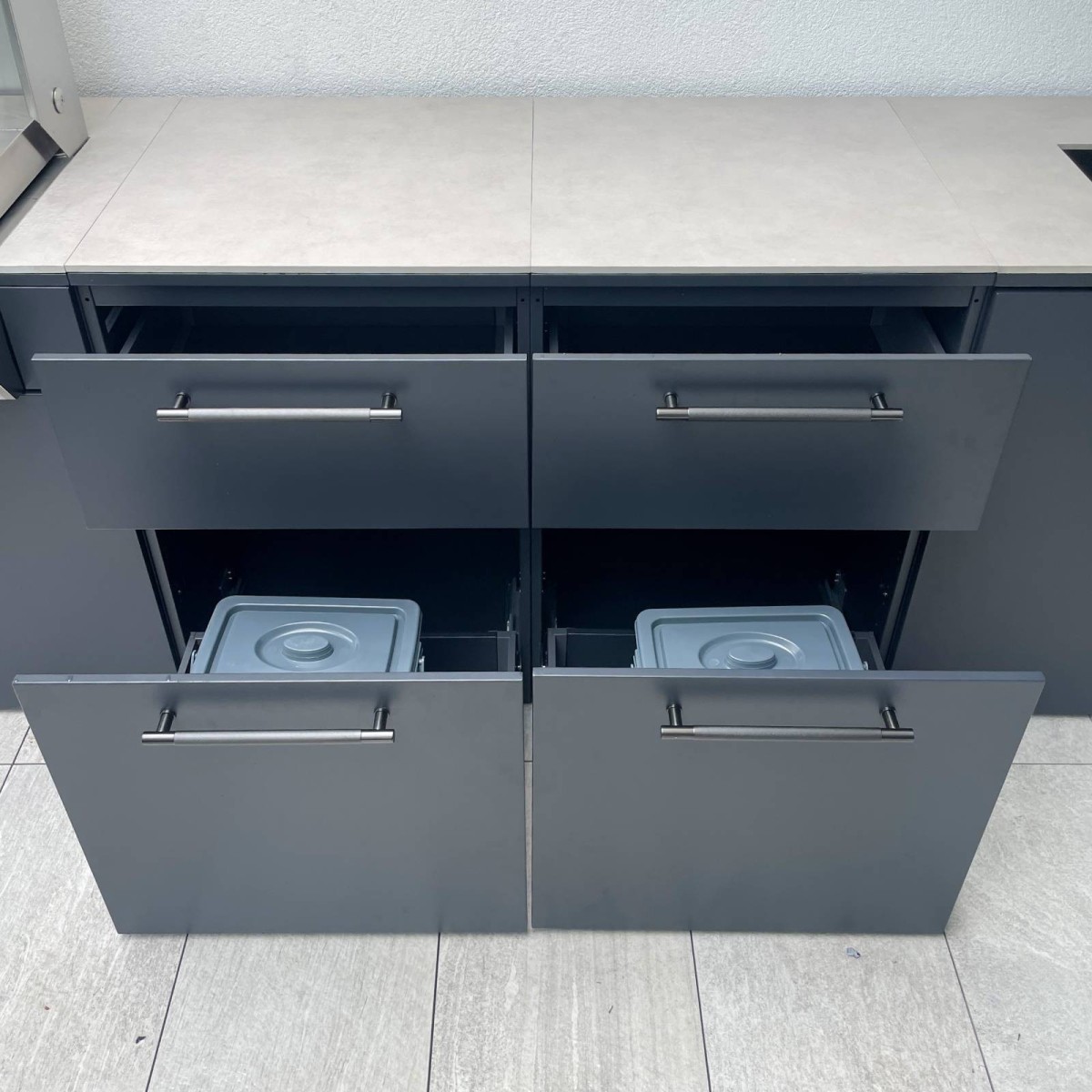 MODULO CASSETTO + PORTARIFIUTI BRABURA CT 60 ANTRACITE | Il Mondo del Barbecue