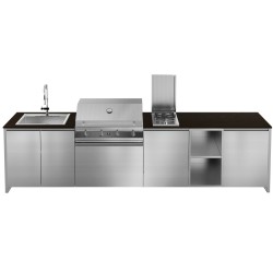 CUCINA DA ESTERNO STEEL GEA MARMOLADA T35 H80 SS-AL| Il Mondo del Barbecue