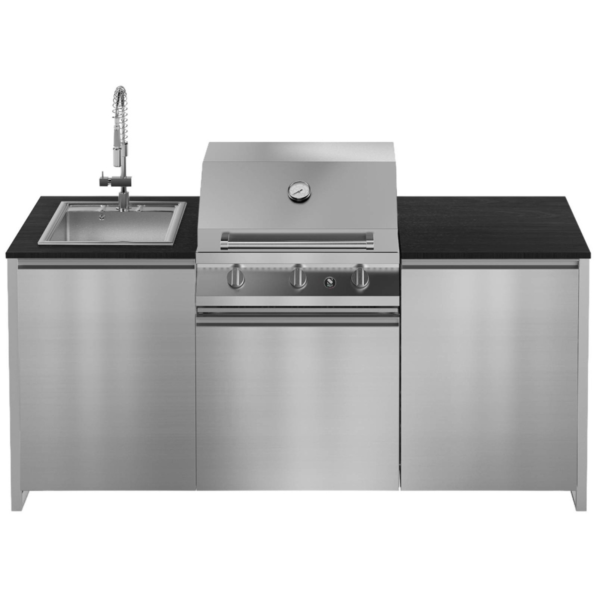 CUCINA DA ESTERNO STEEL GEA LATEMAR T20 H80 SS-AL | Il Mondo del Barbecue