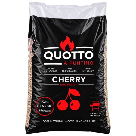 PELLET DI LEGNO CILIEGIO 9KG FSC HALAL Quotto a puntino Accessori | Il Mondo Del Barbecue