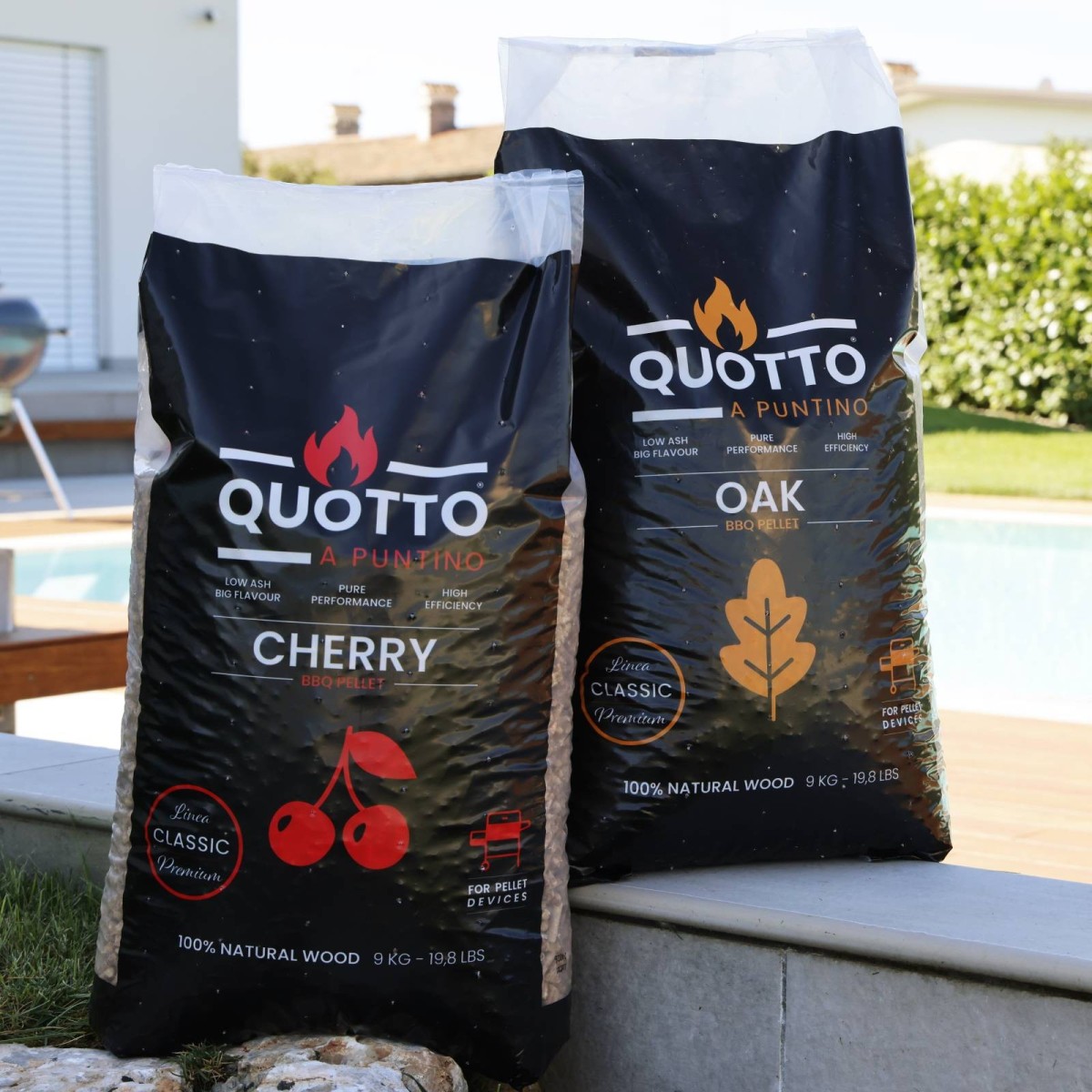 PELLET DI LEGNO CILIEGIO 9KG FSC HALAL Quotto a puntino Accessori | Il Mondo Del Barbecue