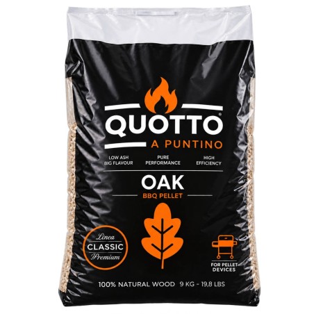 PELLET DI LEGNO ROVERE 9KG FSC HALAL Quotto a puntino Accessori | Il Mondo Del Barbecue