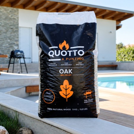 PELLET DI LEGNO ROVERE 9KG FSC HALAL Quotto a puntino Accessori | Il Mondo Del Barbecue