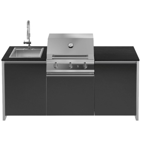 CUCINA DA ESTERNO STEEL GEA LATEMAR T20 H80 NF-AL | Il Mondo del Barbecue