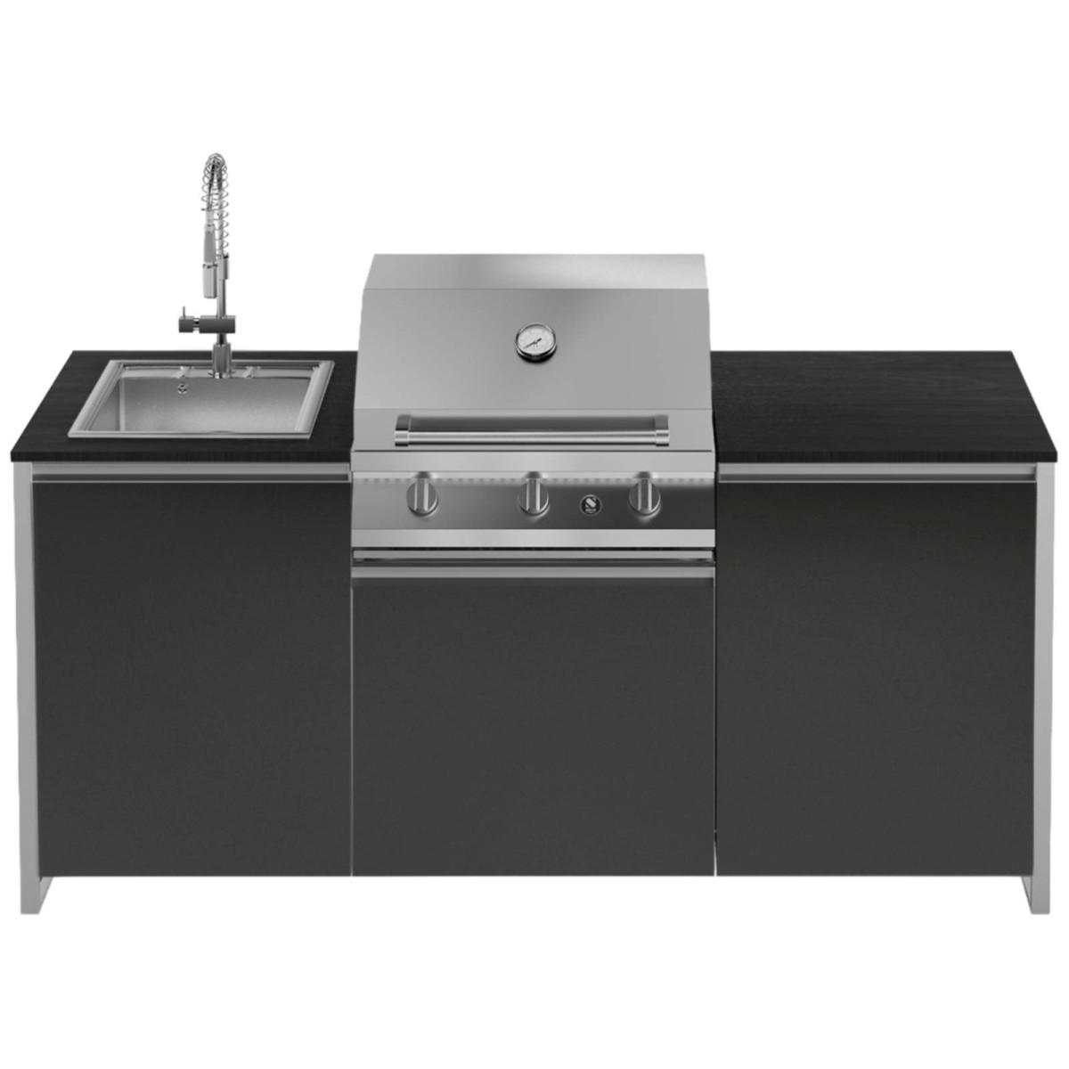 CUCINA DA ESTERNO STEEL GEA LATEMAR T20 H80 NF-AL | Il Mondo del Barbecue