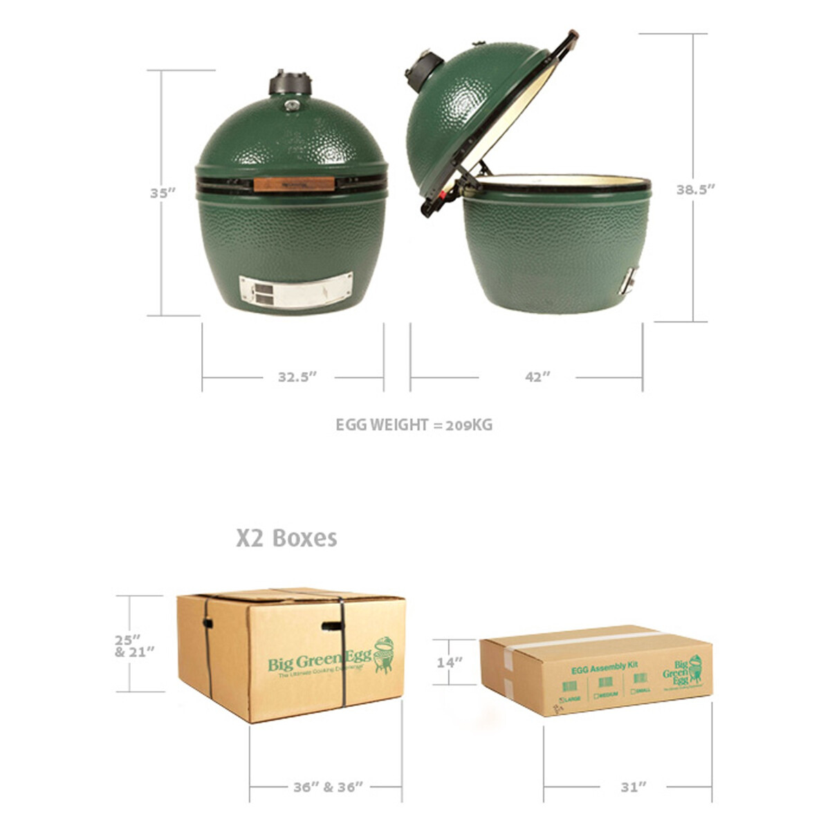 BIG GREEN EGG  2XL  Ø 74 CM