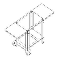 PLA.NET CARRELLO APERTO BBQ 55