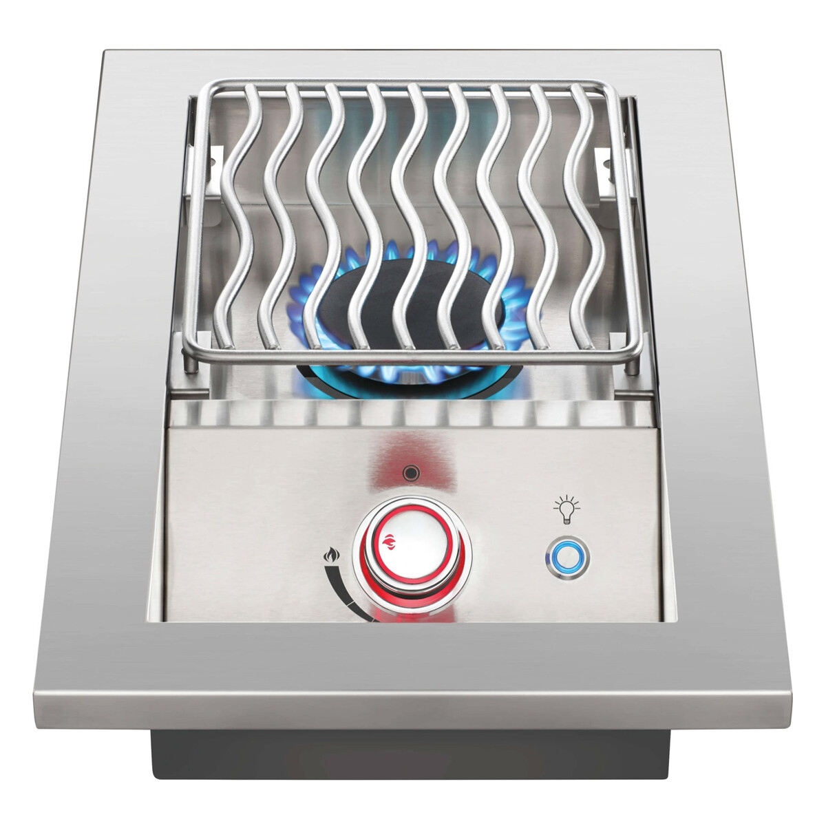 FUOCO LATERALE AD INCASSO A GAS CON LUCE