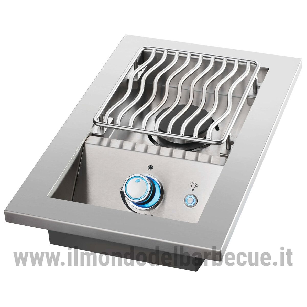 FUOCO LATERALE AD INCASSO A GAS CON LUCE