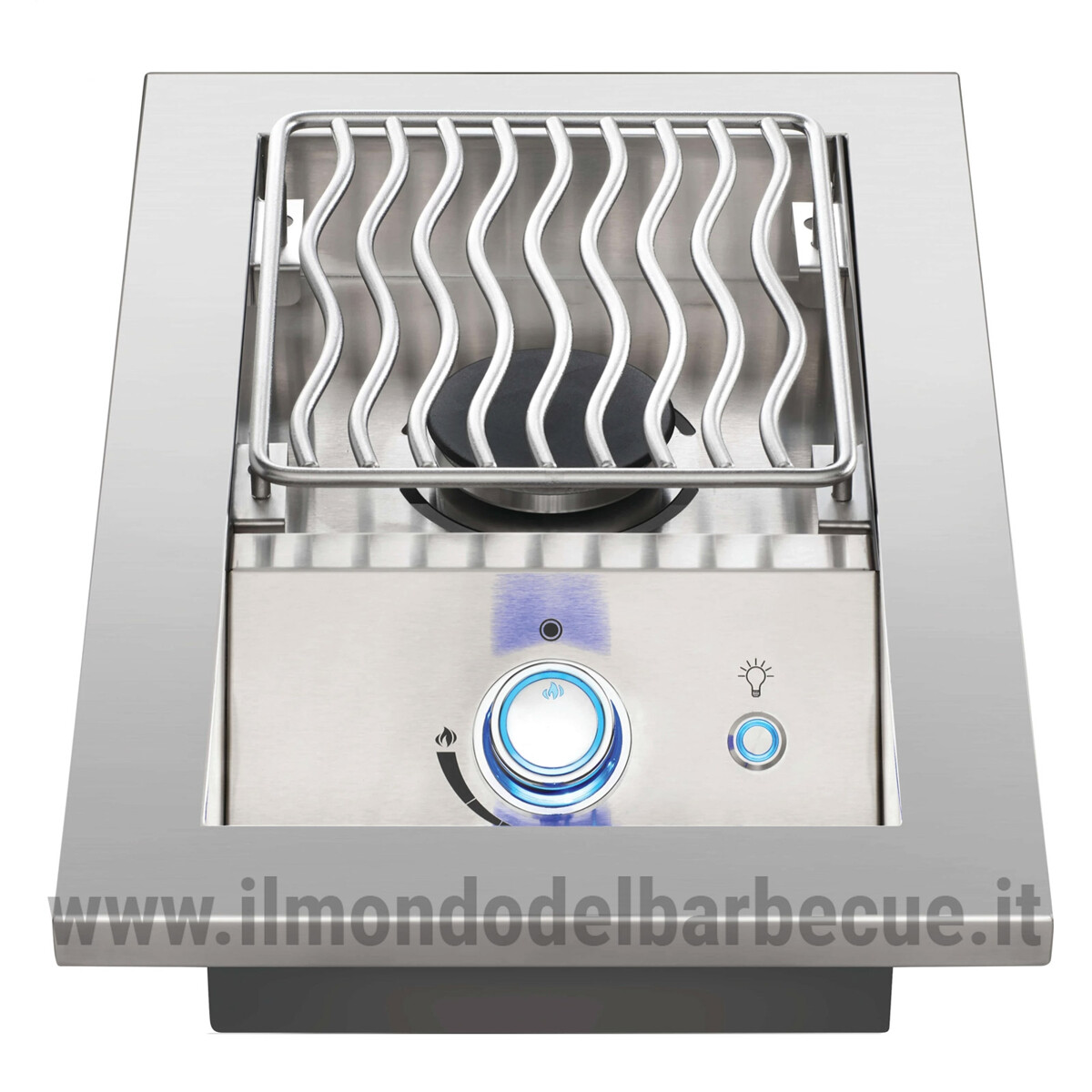 FUOCO LATERALE AD INCASSO A GAS CON LUCE