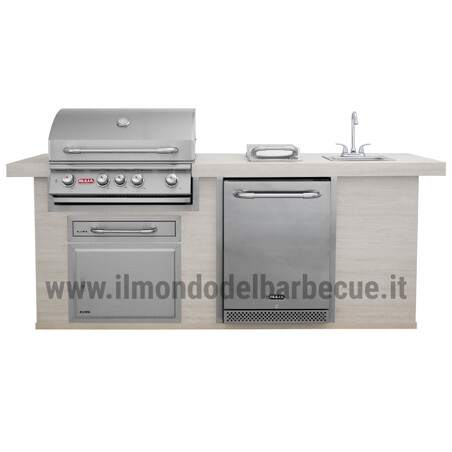 CUCINA DA ESTERNO BULL OUTDOOR KITCHEN ISLAND IN STUCCO