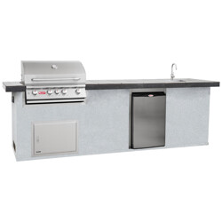 CUCINA DA ESTERNO BULL OUTDOOR KITCHEN ISLAND IN STUCCO - 3 METRI
