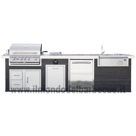 CUCINA DA ESTERNO BULL OUTDOOR KITCHEN ISLAND IN STUCCO - 3 METRI