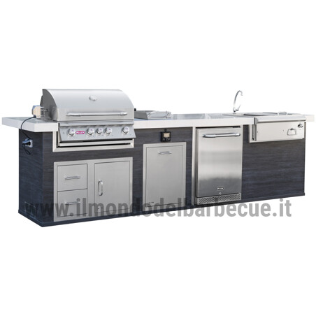 CUCINA DA ESTERNO BULL OUTDOOR KITCHEN ISLAND IN STUCCO - 3 METRI