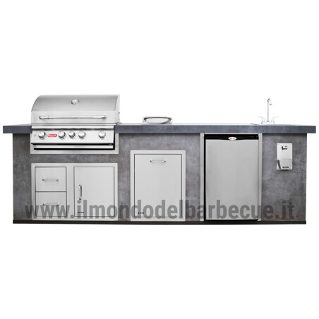 CUCINA DA ESTERNO BULL OUTDOOR KITCHEN ISLAND IN STUCCO - 3 METRI