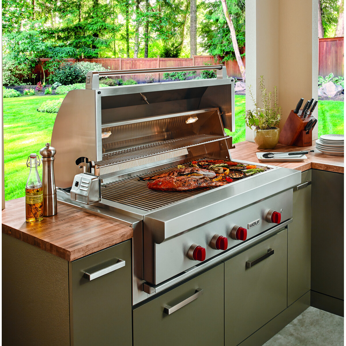 BARBECUE A GAS WOLF 42 DA INCASSO