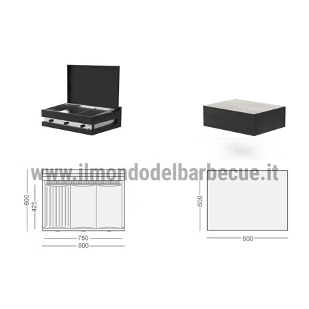 CUCINA DA ESTERNO TALENTI TIKAL A 2 MODULI - SET 3