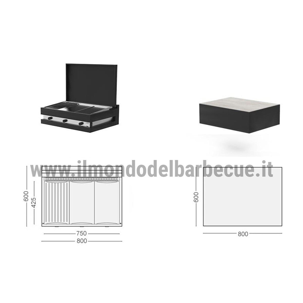 CUCINA DA ESTERNO TALENTI TIKAL A 2 MODULI - SET 3