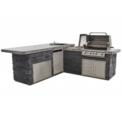 CUCINA DA ESTERNO BULL GOURMET-Q OUTDOOR KITCHEN ISLAND IN STUCCO
