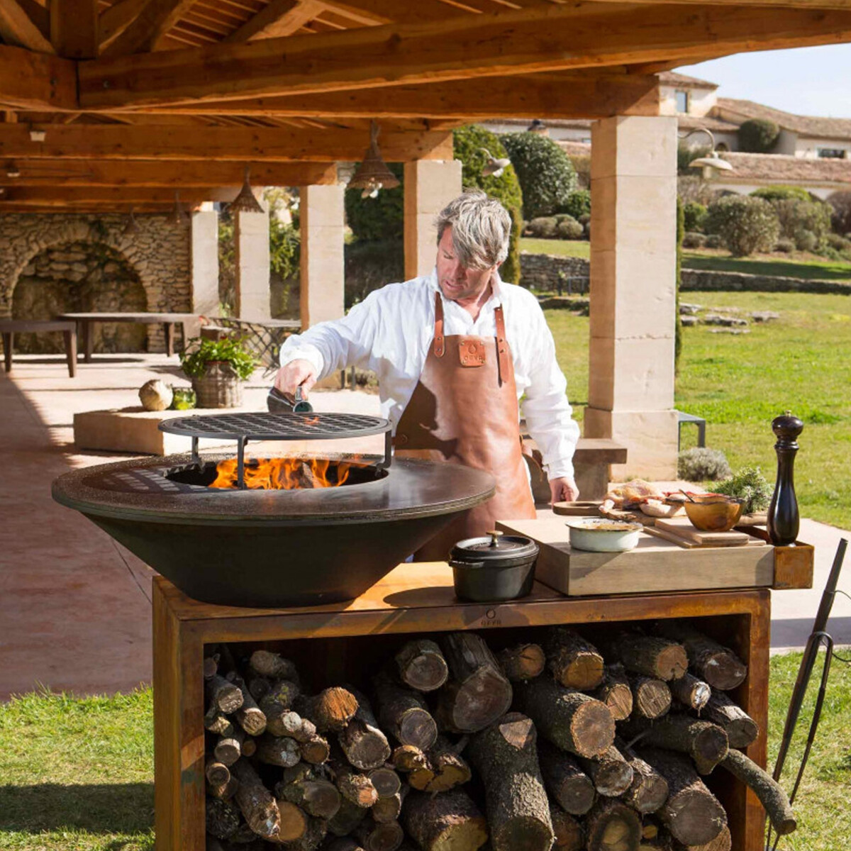 OFYR ISLAND CORTEN 100 TEAK WOOD