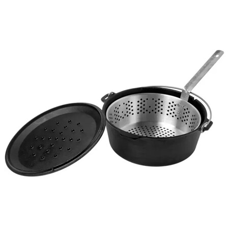 CAMP CHEF CAST IRON FRY POT SET