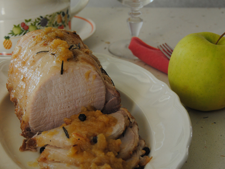 Lonza di maiale alle mele