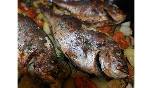 Orata al BBQ con pomodori Piccadilly